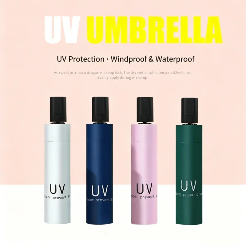 Parasol Umbrella Large - Paraguas Plegable con Protección UV, Resistente