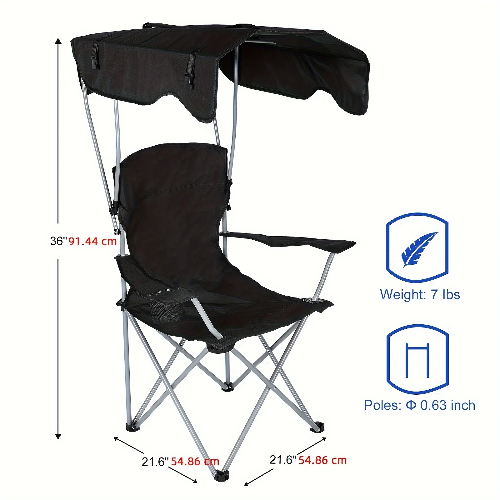 Outdoor Furniture Sunbrella - Sillón con dosel y sombrilla para