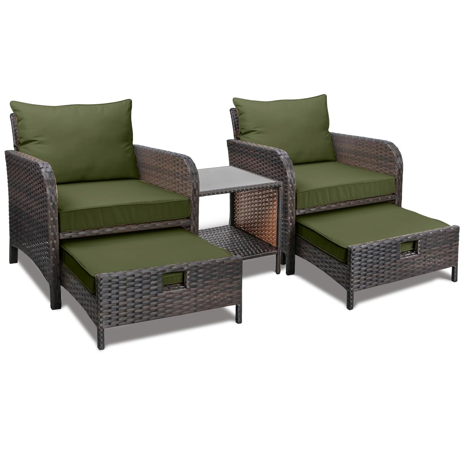 Rattan Lounge Set - Conjunto de Muebles de Jardín de