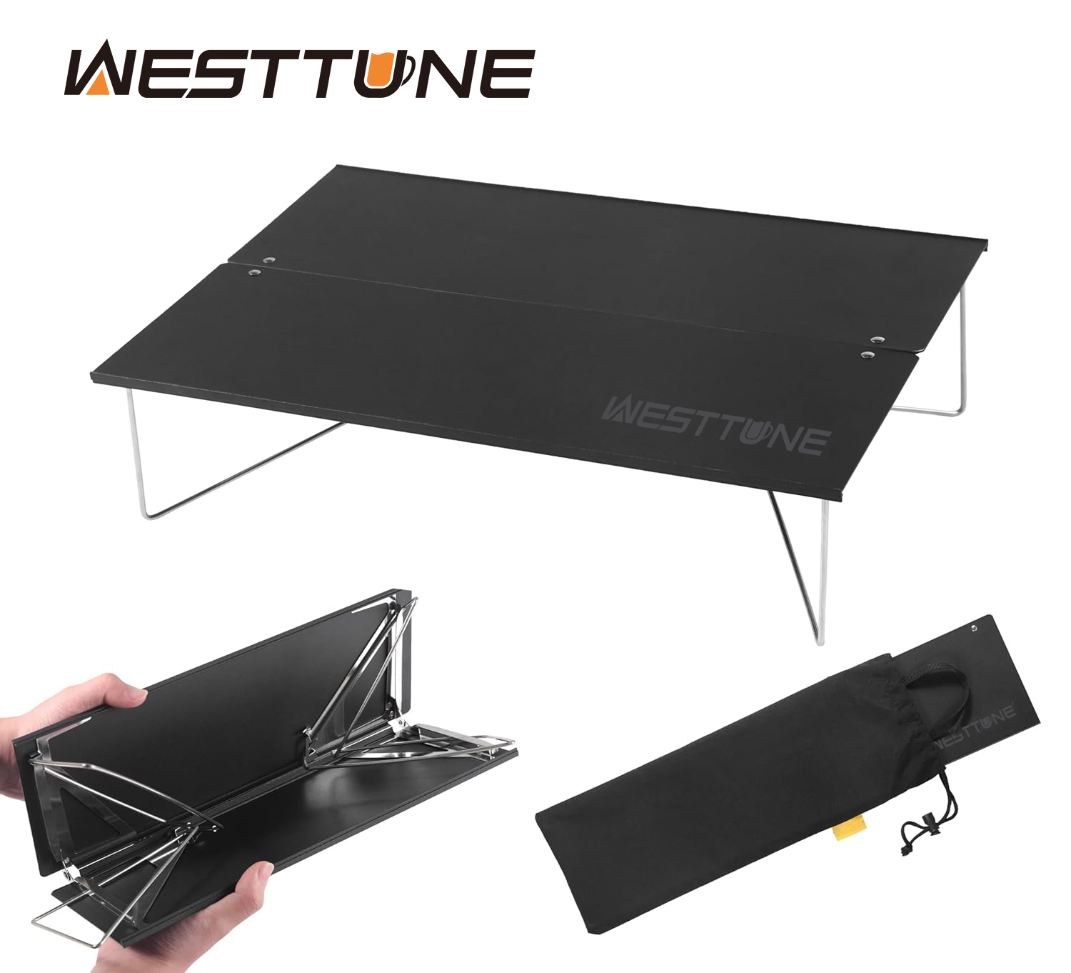 Outdoor Furniture Usa - WESTTUNE Mini mesa compacta para acampar,