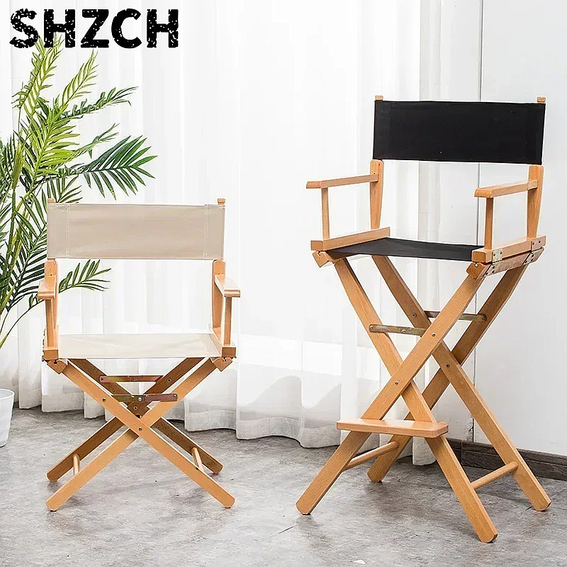 Rattan Lounge Set - Silla de Director Plegable de Madera