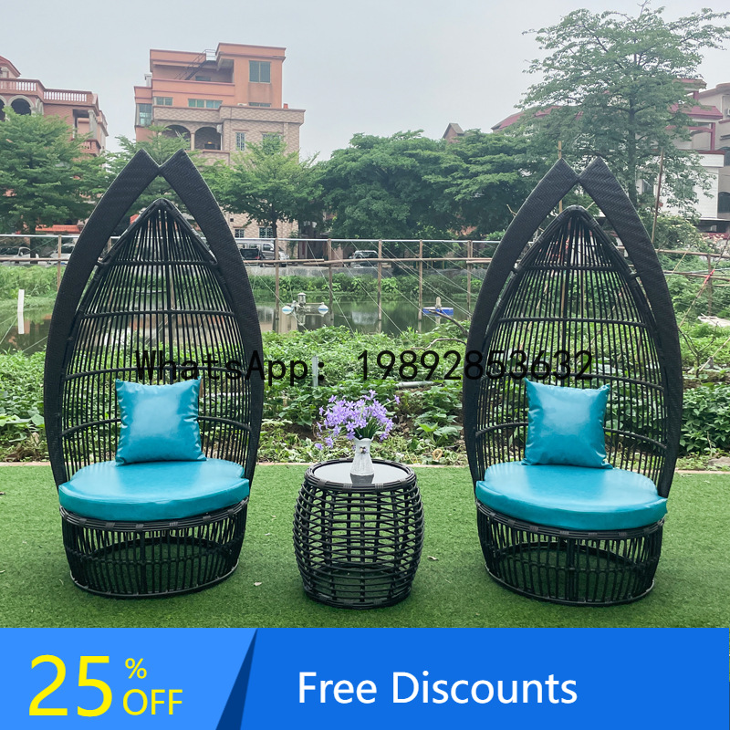 Rattan Lounge Set - Silla de salón tejida de mimbre
