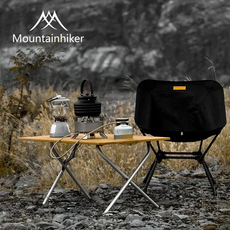 Outdoor Furniture Usa - MOUNTAINHIKER Mesa Plegable de Bambú 2/3,