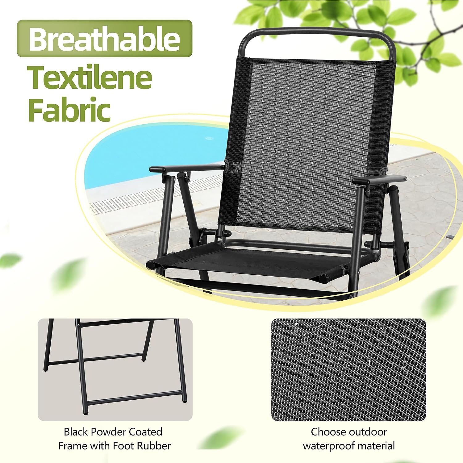 Conjunto de comedor de metal p - Outdoor Furniture Sunbrella reseña y precio