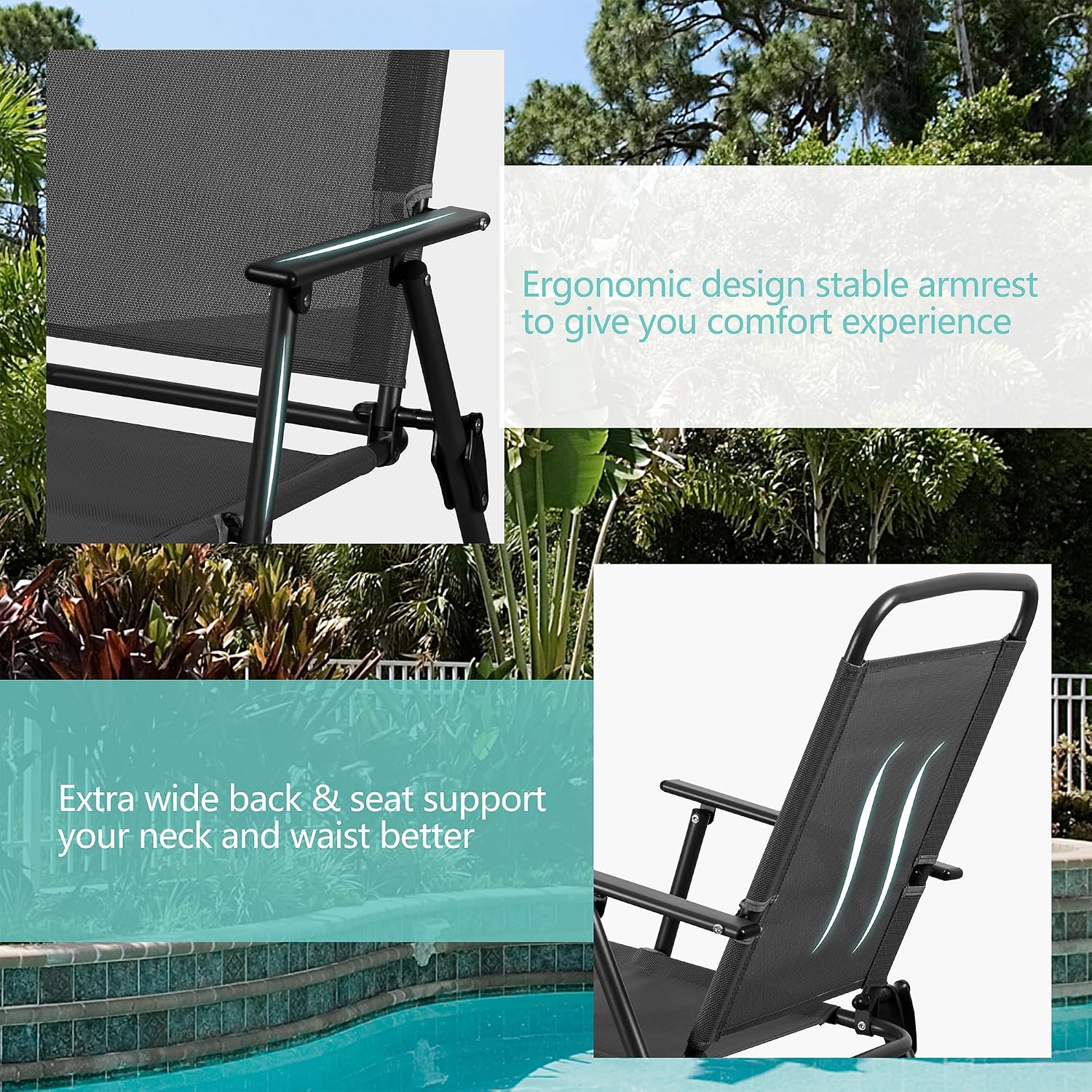 Conjunto de comedor de metal p - Outdoor Furniture Sunbrella reseña y precio