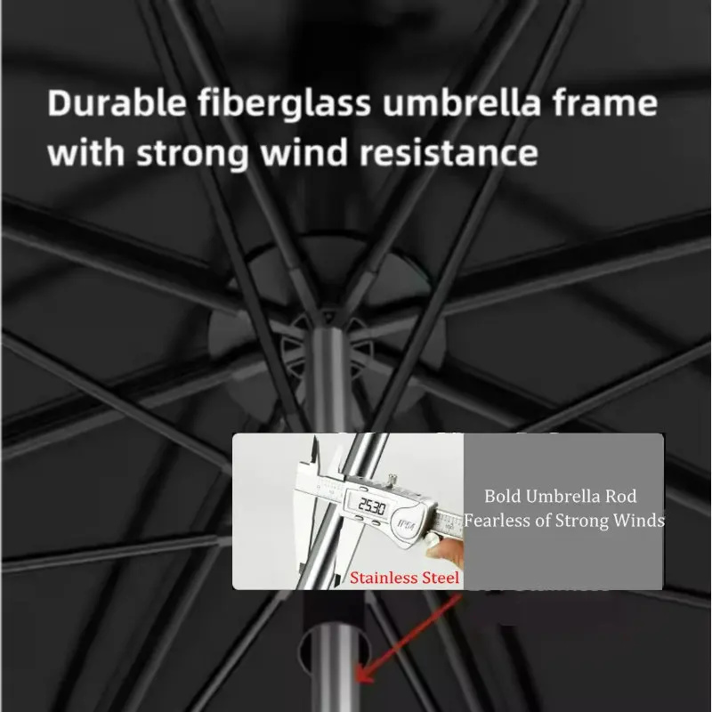 Sombrilla Grande de Acero Inox - Parasol Umbrella Large reseña y precio