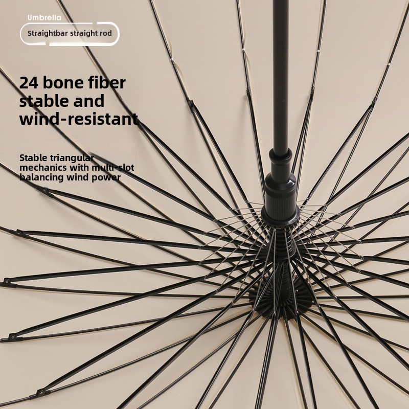 Paraguas Recto de 24 Varillas  - Parasol Umbrella Large reseña y precio