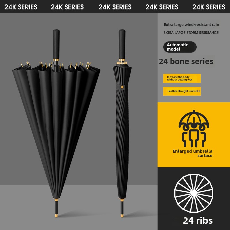 Paraguas Recto de 24 Varillas  - Parasol Umbrella Large reseña y precio