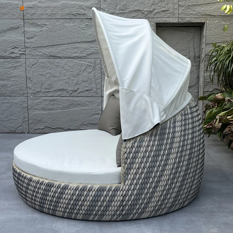 Sofá Cama Redondo de Mimbre An - Rattan Lounge Set reseña y precio