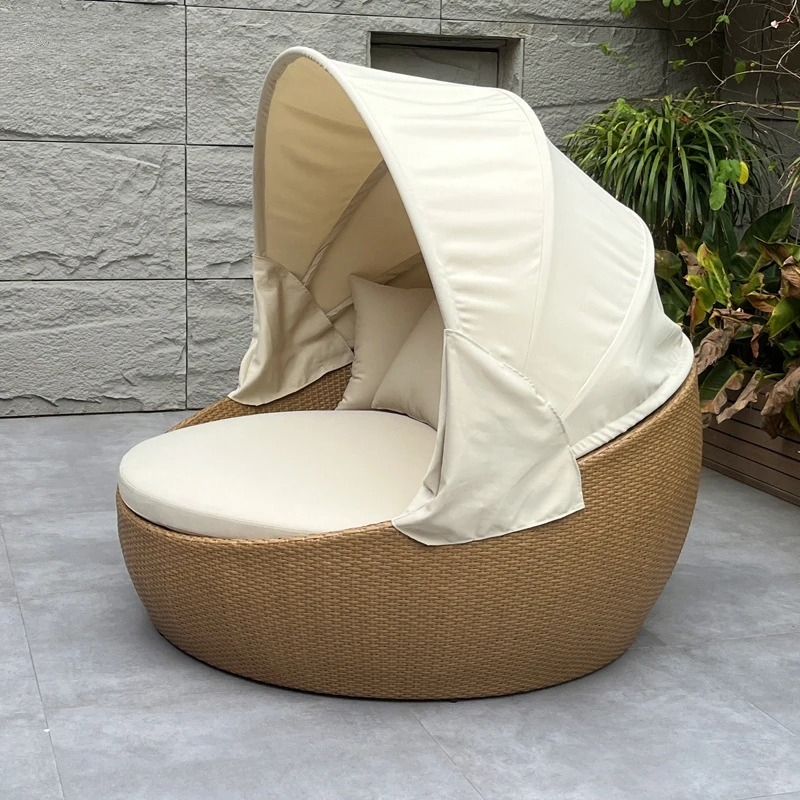 Sofá Cama Redondo de Mimbre An - Rattan Lounge Set reseña y precio