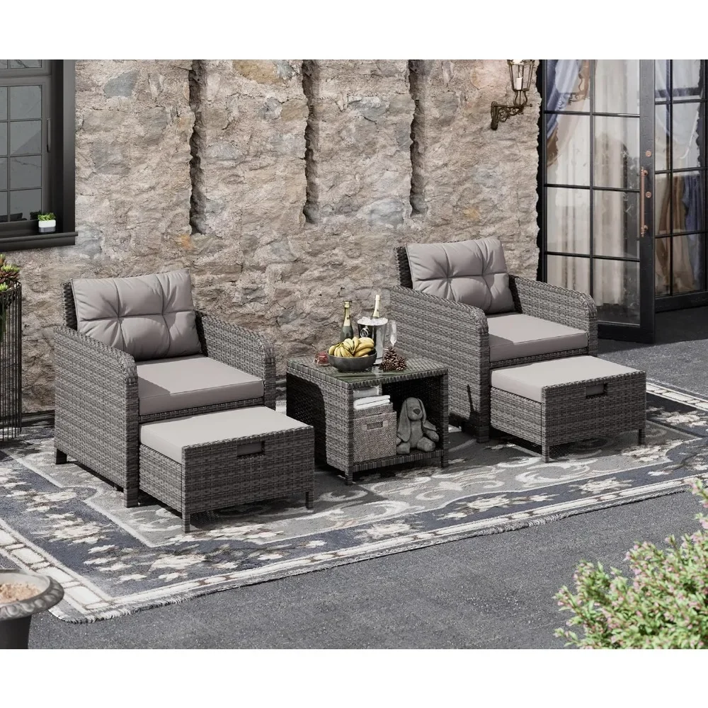 # Para juego de conversación e - Rattan Lounge Set reseña y precio