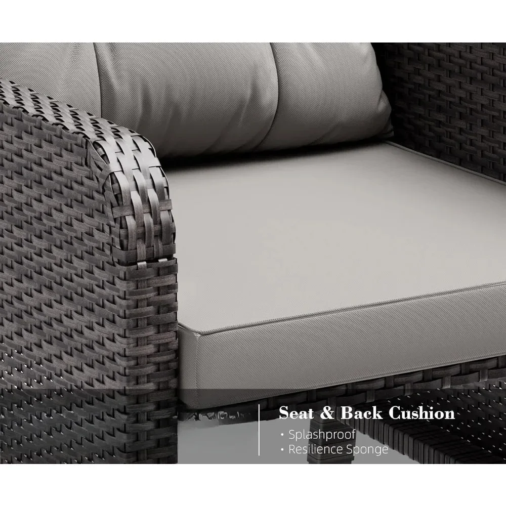 # Para juego de conversación e - Rattan Lounge Set reseña y precio
