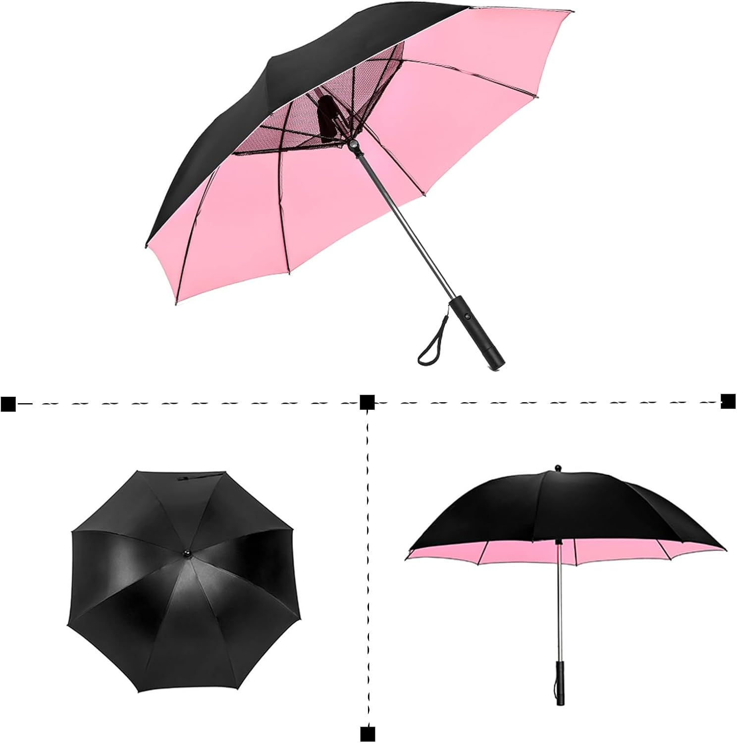 Sombrilla con ventilador integ - Parasol Umbrella Large reseña y precio