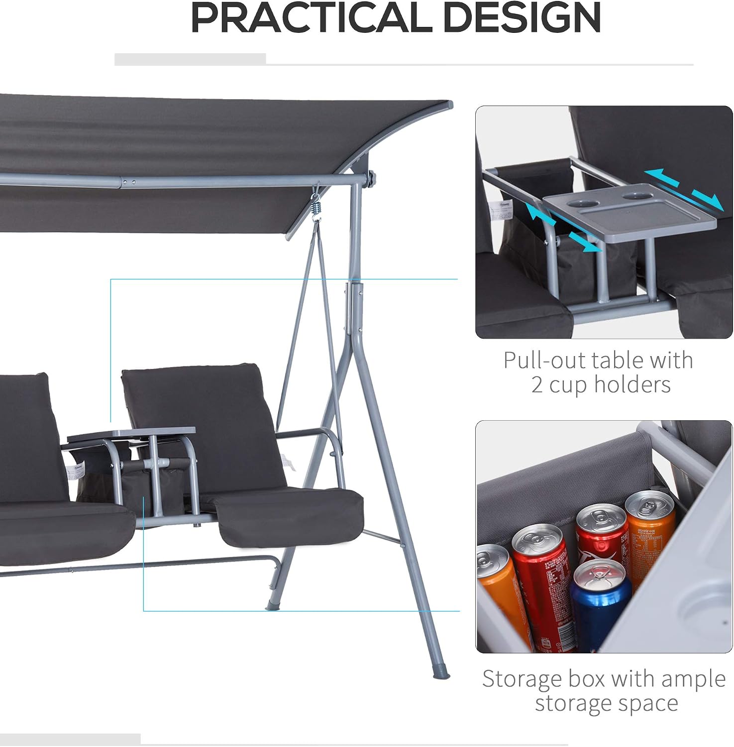 Columpio de porche para 2 pers - Outdoor Furniture Sunbrella reseña y precio